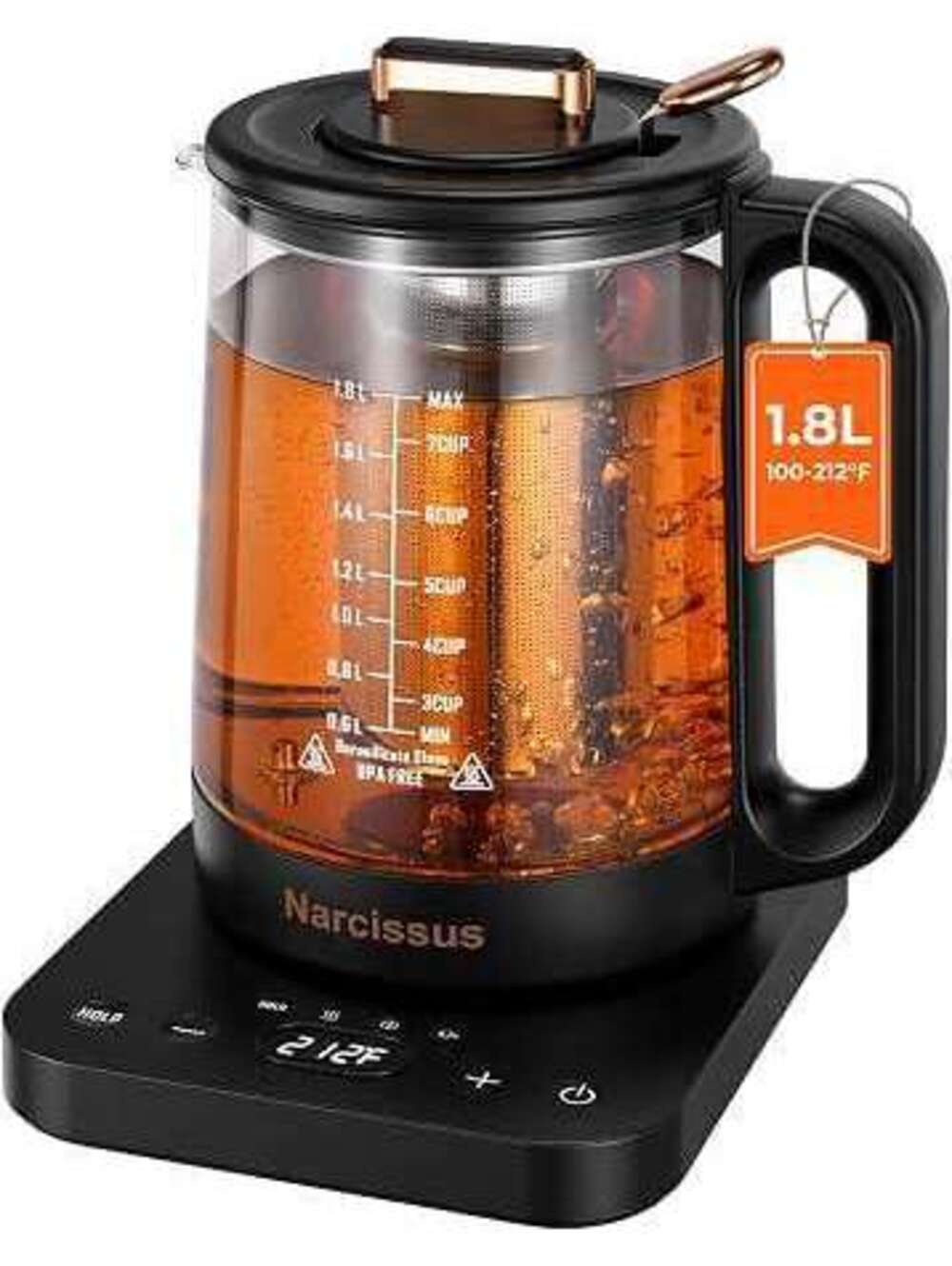 Narcissus 1.8L Electric Tea Kettle Infuser Temperature